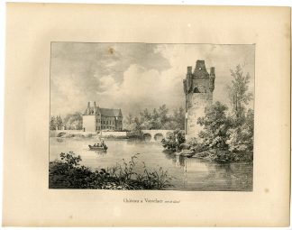 Antique Print-CHATEAU-VOSSELAER-GAND-CASTLE-GENT-Cloet-1825