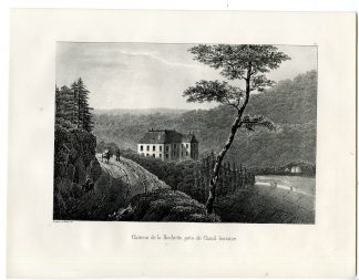 Antique Print-CHATEAU-LA ROCHETTE-CHAUDFONTAINE-CASTLE-Cloet-1825