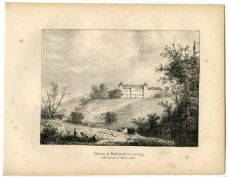 Antique Print-CHATEAU-MARCHIN-MODAVE-LIEGE-CASTLE-Cloet-1825