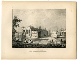 Antique Print-RUINS-CHATEAU ROYAL-MARIEMONT-CASTLE-Cloet-1825