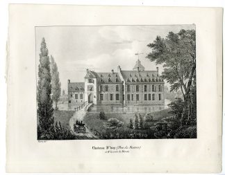 Antique Print-CHATEAU-HUY-HOEI-CASTLE-MERODE-Cloet-1825