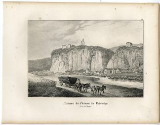 Antique Print-RUINS-CHATEAU-POILVACHE-YVOIR-CASTLE-Cloet-1825