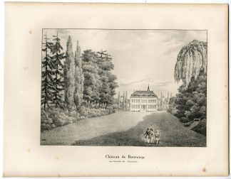 Antique Print-CHATEAU-ROUVEROY-CASTLE-ESTINNES-Cloet-1825