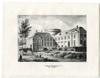Antique Print-CHATEAU-IZEGEM-CASTLE-ISEGHEM-Cloet-1825