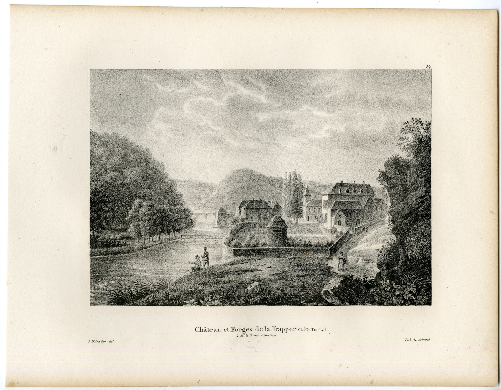Pco 24812 416x324 Antique Print-CHATEAU DE LA TRAPPERIE-LUXEMBOURG-Cloet-1825
