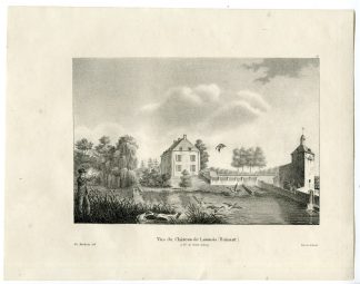 Antique Print-CASTLE OF AUXY DE LAUNOIS-THORICOURT-Cloet-1825