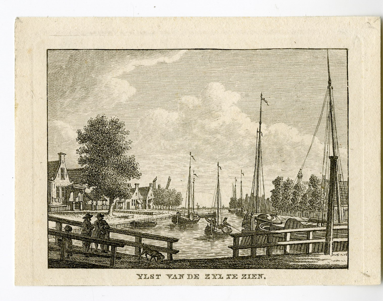 , Antique Print-IJLST-VIEW-FRIESLAND-SAIL BOAT-Bendorp-Bulthuis-1792, Pictura Antique Prints