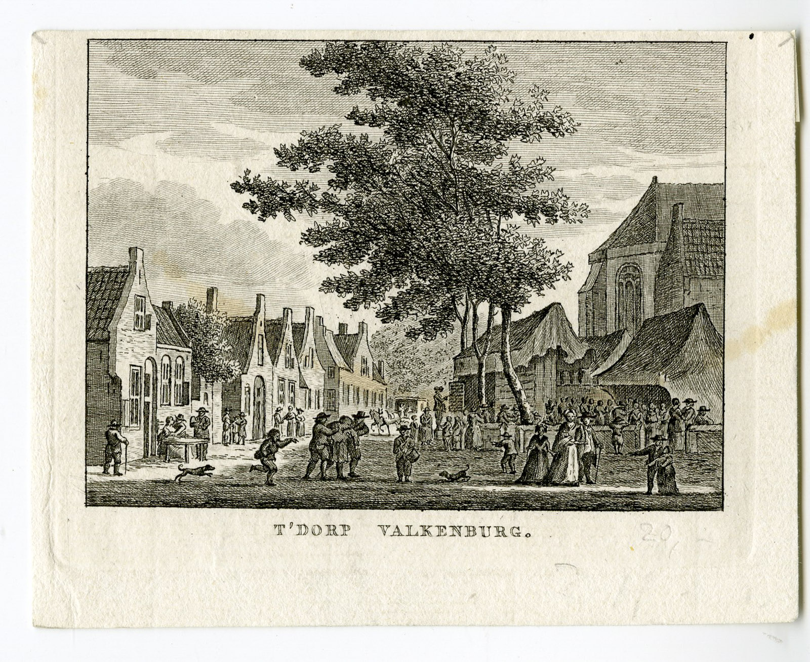 , Antique Print-VALKENBURG-VIEW-ZUID HOLLAND-Bendorp-Bulthuis-1792, Pictura Antique Prints