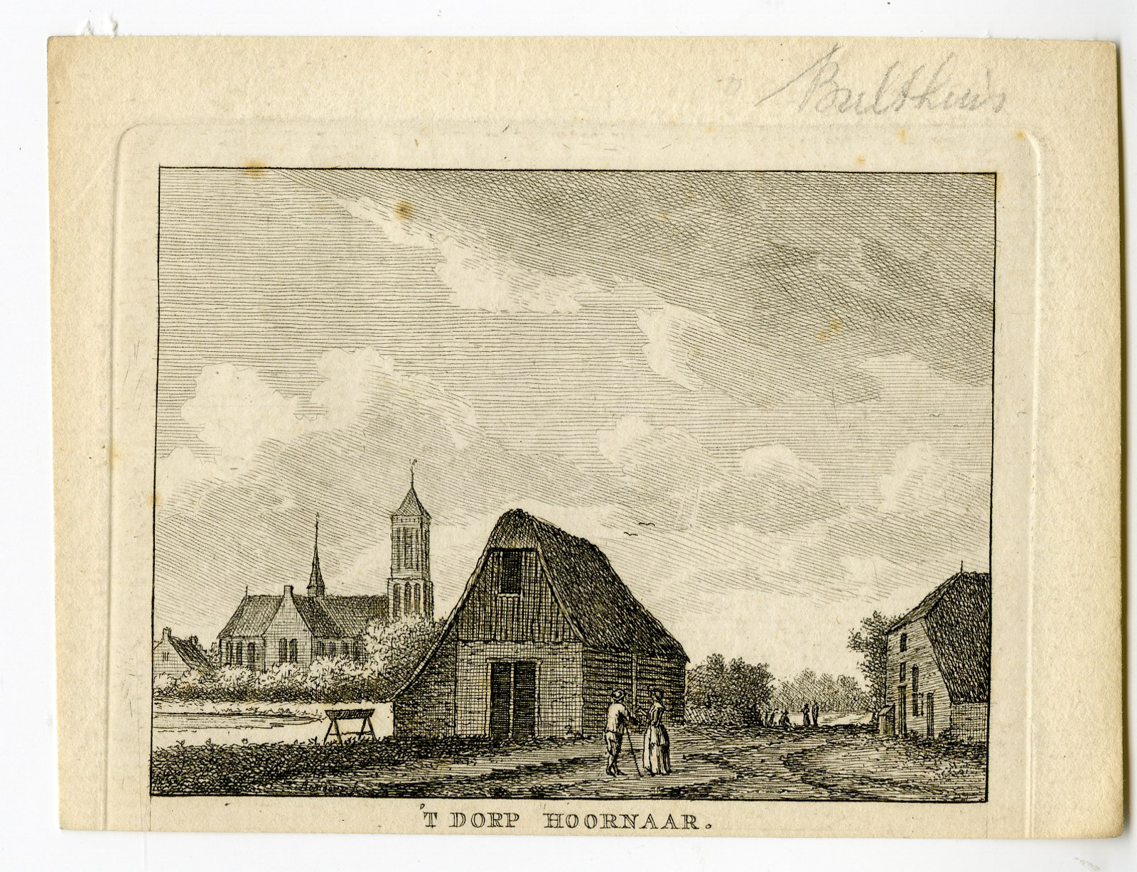 , Antique Print-HOORNAAR-ZUID HOLLAND-VIEW-Bendorp-Bulthuis-1792, Pictura Antique Prints