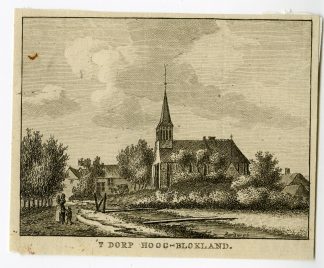 Antique Print-HOOGBLOKLAND-ZUID HOLLAND-VIEW-Bendorp-Bulthuis-1792