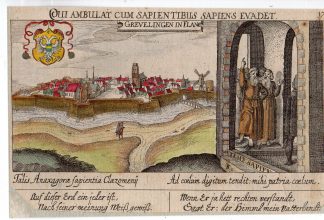 Antique Print-GREVELINGEN-FRANCE-TOWN-MONKS-MILL-CALAIS-Meisner-1623