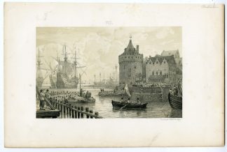 Antique Print-Tresling en Hof-1878