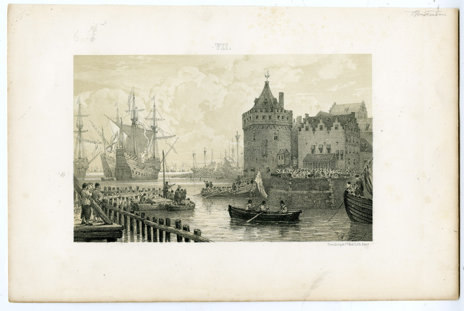 , Antique Print-Tresling en Hof-1878, Pictura Antique Prints