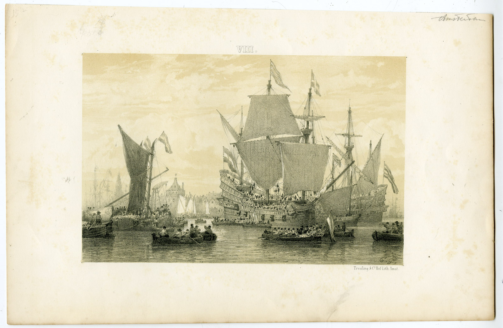 , Antique Print-Tresling en Hof-1878, Pictura Antique Prints