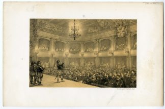 Antique Print-Tresling en Hof-1878