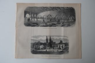 4-Antique Prints-IRONWORKS-FORGERY-LA CHAUSSADE-GUERIGNY-Revue Maritime-1869