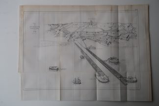 Antique Map-DUNKIRK-DUNKERQUE-DUINKERKEN-FORT-Revue Maritime-1869