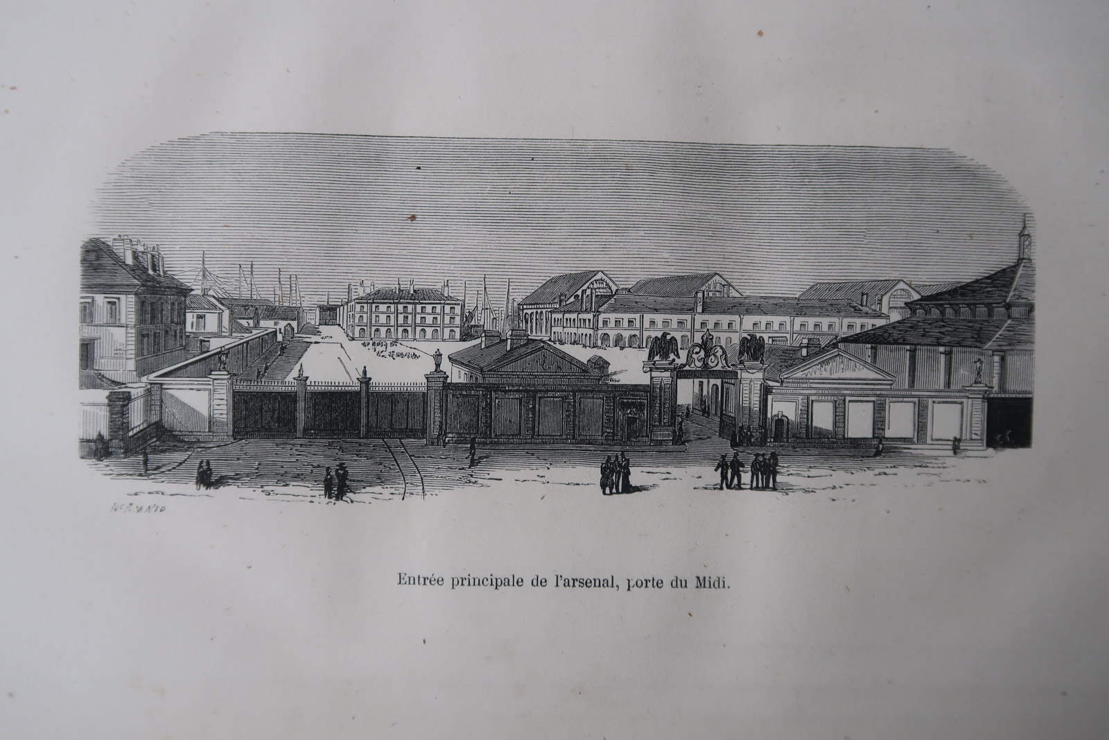 , 8-Antique Prints-CHERBOURG-VIEW-PLAN-NAVY PORT-ARSENAL-Revue Maritime-1869, Pictura Antique Prints