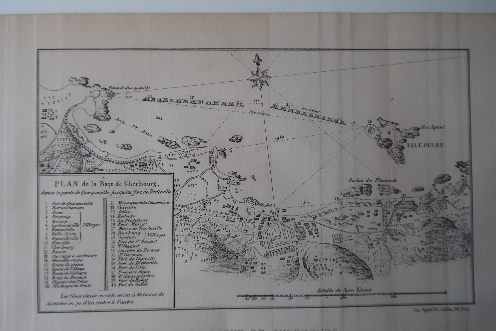 , 8-Antique Prints-CHERBOURG-VIEW-PLAN-NAVY PORT-ARSENAL-Revue Maritime-1869, Pictura Antique Prints