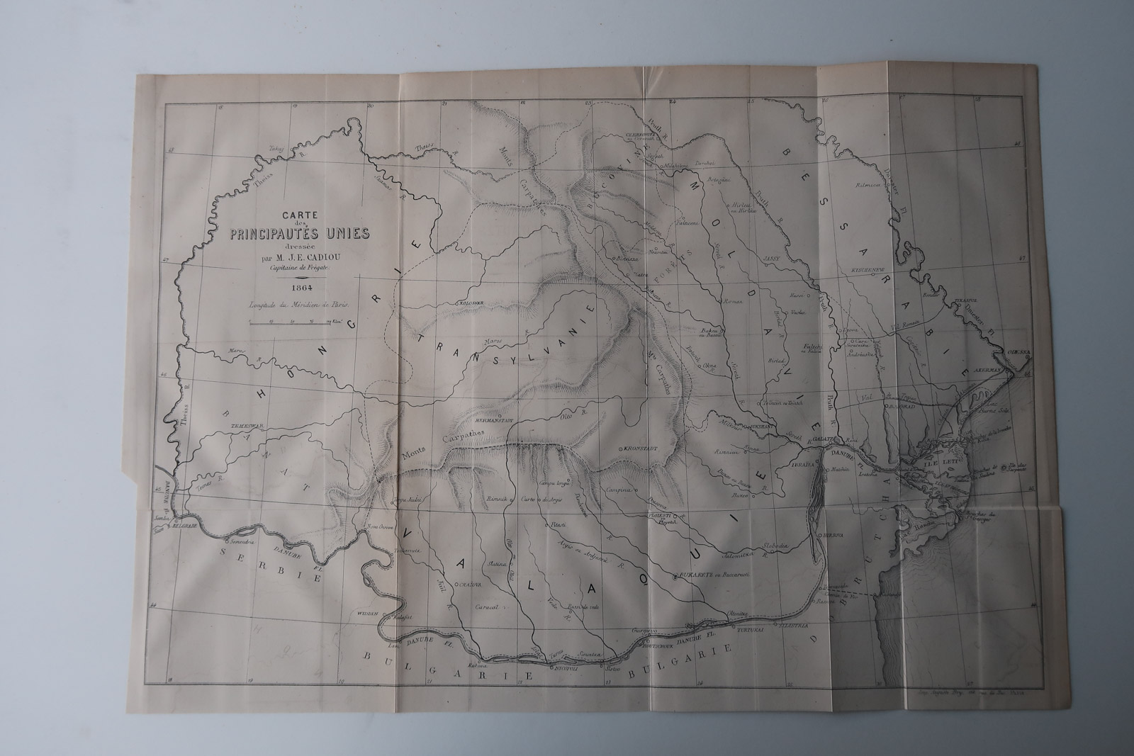 , Antique Map-HUNGARY-ROMANIA-MOLDAVIA-WALACHIA-Revue Maritime-1869, Pictura Antique Prints