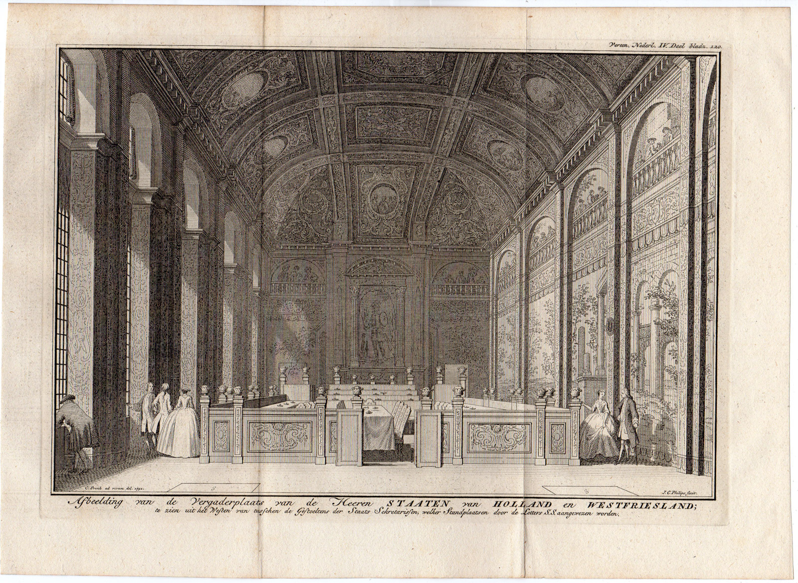 , Antique Print-PARLIAMENT-THE HAGUE-STATES HOLLAND-THE HAGUE-Philips -Pronk-1742, Pictura Antique Prints