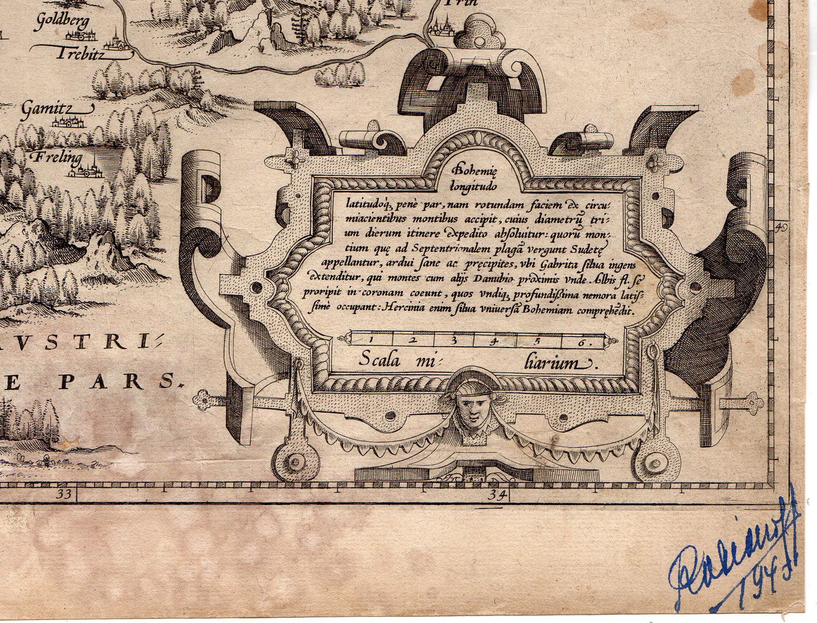 , Antique Map-MAP-EUROPE-CZECHOSLOVAKIA-PRAGUE-RADIONOFF-Ortelius-1570-1612, Pictura Antique Prints