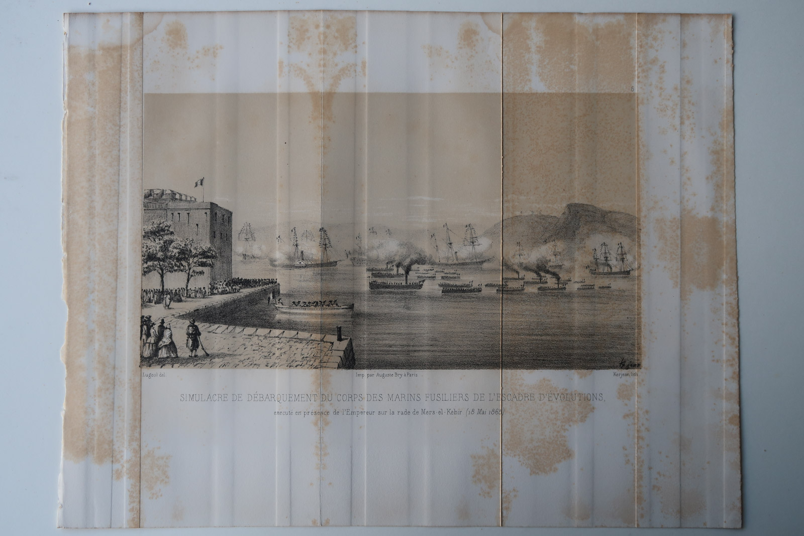 IMG 3059 416x277 Antique Print-ORAN-ALGERIA-NAPOLEON III-MERS EL KEBIR-Revue Maritime-1869