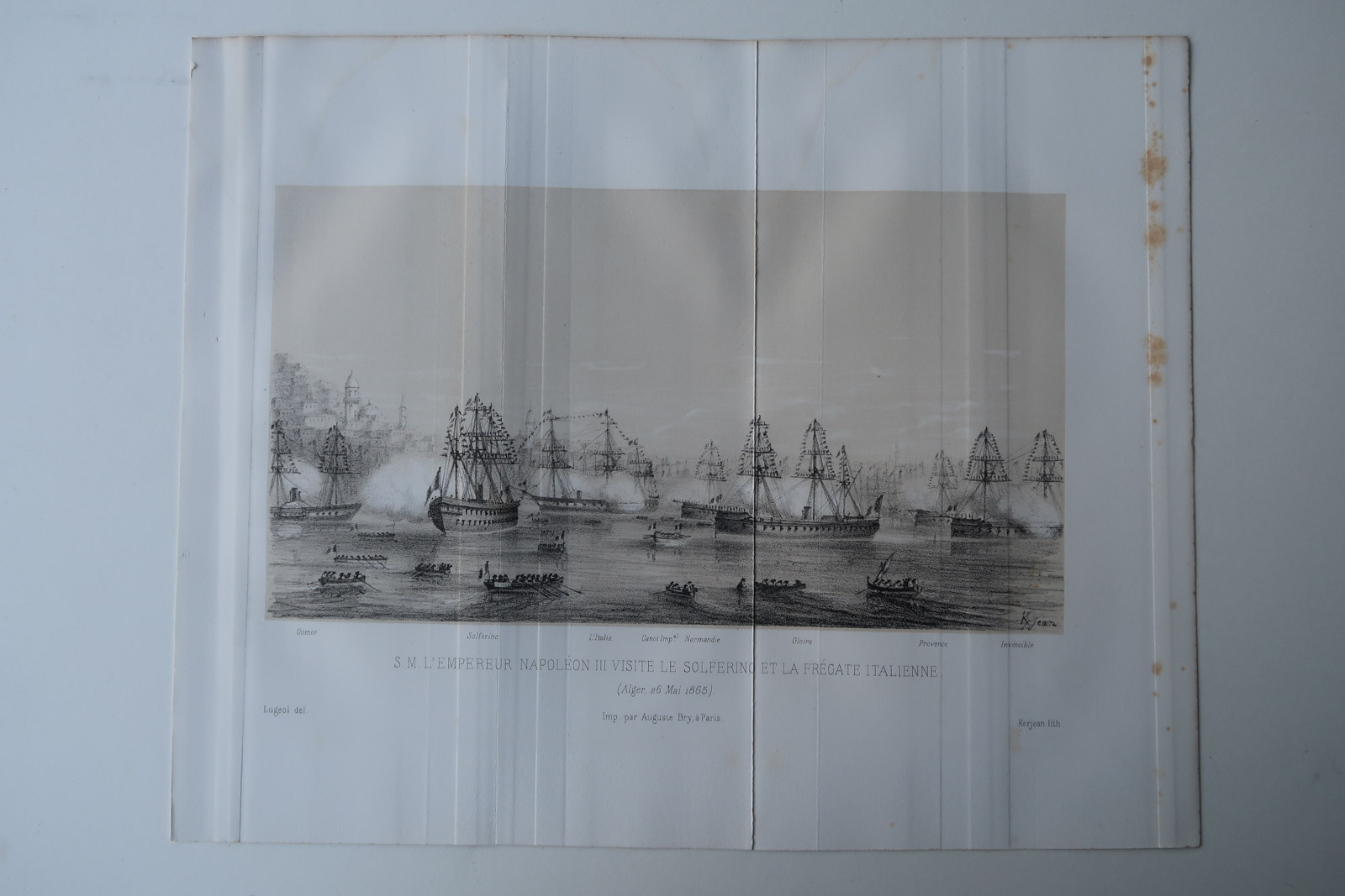 , Antique Print-FRENCH NAVY-SHIP-NAPOLEON III-SOLFERINO-Revue Maritime-1869, Pictura Antique Prints