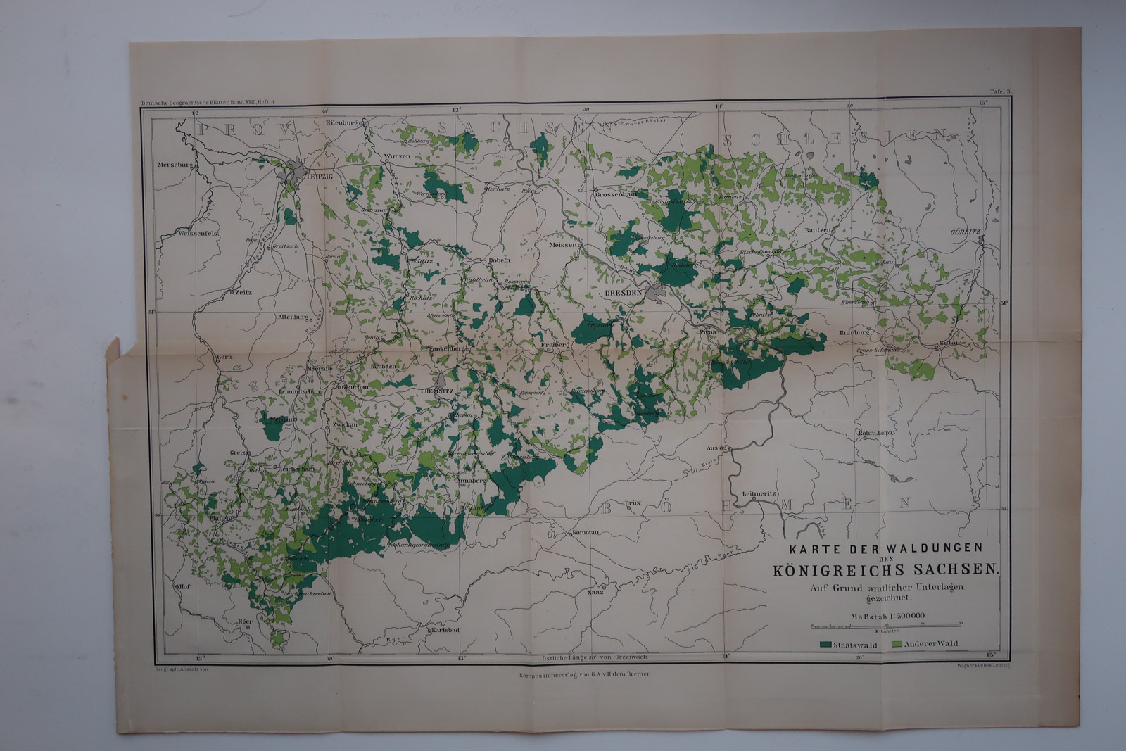 IMG 3140 416x277 Antique Map-FOREST-KINGDOM OF SAXONY-SACHSEN-GERMANY-Geogr. Gesellschaft-1891