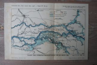 Antique Map-FLOODS-INUNDATIONS-NETHERLANDS 1925-26-Ned. Aardr. Genootschap-1938