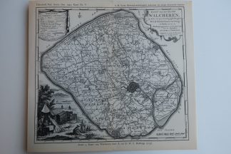 Antique Map-POLDER MAP-WALCHEREN-ZUID-BEVELAND-ZEELAND-Aardr. Genootschap-1943