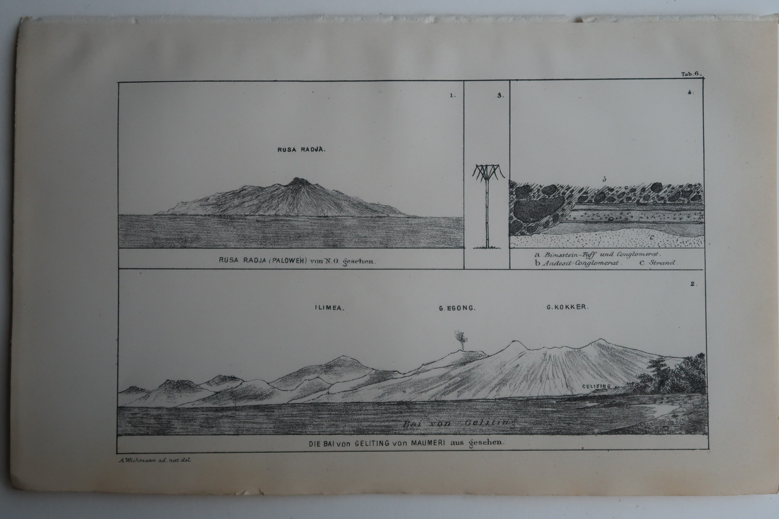 , 8-Antique Prints-FLORES-SUNDA ISLANDS-INDONESIA-VOLCANO-Aardr. Genootschap-1890, Pictura Antique Prints