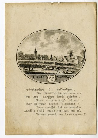 Antique Print-WESTMAAS-PANORAMIC VIEW-Brouwer-Ollefen & Bakker-1793
