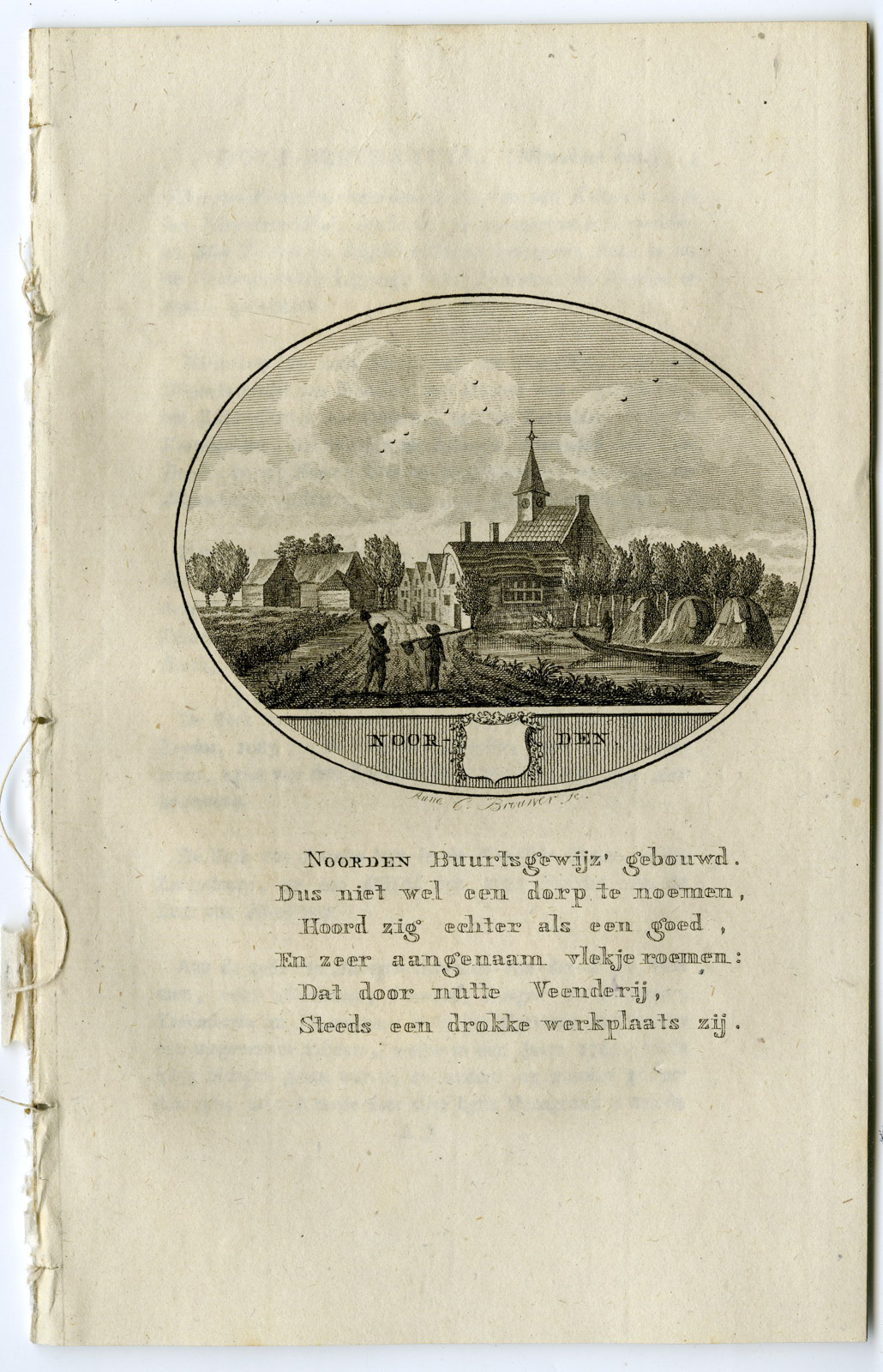 , Antique Print-NOORDEN-PANORAMIC VIEW-Brouwer-Ollefen & Bakker-1793, Pictura Antique Prints