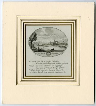 Antique Print-MUIDEN-PANORAMIC VIEW-Brouwer-Ollefen & Bakker-1793