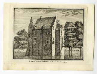 Antique Print-APPELENBURG HOUSE-OCHTEN-GELDERLAND-Spilman-de Beijer-1746