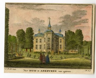 Antique Print-ANKEVEEN-CASTLE-VIEW-Spilman-de Beijer-1746
