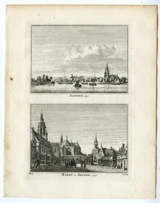 Antique Print-MARKET-ARNHEM-VIEW-Spilman-de Beijer-1746