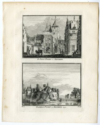 Antique Print-SABELSPOORT-SINT JANSPOORT-ARNHEM-Spilman-de Beijer-1746