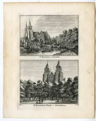 Antique Print-SINT WALBURGISKERK-PLEIN-ARNHEM-Spilman-de Beijer-1746