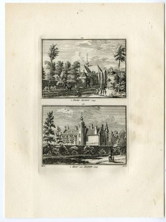 Antique Print-ALPHEN AAN DEN RIJN-CASTLE-HOF-Spilman-de Beijer-1746