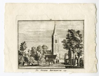 Antique Print-BEVERWIJK-CHURCH-VIEW-Spilman-de Beijer-1746