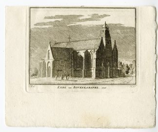 Antique Print-BOVENKARSPEL-CHURCH-VIEW-Spilman-de Beijer-1746
