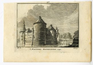 Antique Print-BATENBURG CASTLE-Spilman-de Beijer-1746