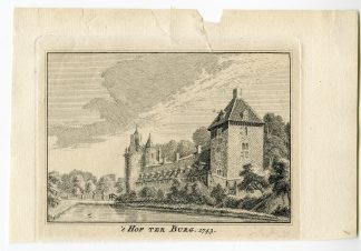 Antique Print-TERBORG CASTLE-VIEW-Spilman-de Beijer-1746