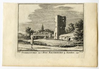 Antique Print-CRONENBURG CASTLE-RUIN-CASTRICUM-Spilman-de Beijer-1746
