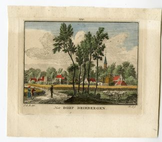 Antique Print-DRIEBERGEN-VIEW-Spilman-de Beijer-1746