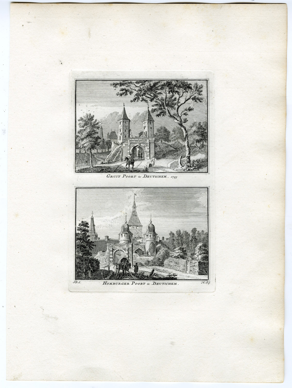 , Antique Print-GRUITPOORT-DOETINCHEM-CITY GATE-Spilman-de Beijer-1746, Pictura Antique Prints