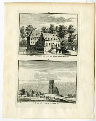 Antique Print-DRUTEN CASTLE-PUIFLIJK-GELDERLAND-Spilman-de Beijer-1746