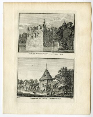 Antique Print-DOORNENBURG CASTLE-GELDERLAND-Spilman-de Beijer-1746